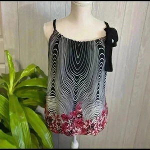 Wrapper Black and Dark Pink Blouse